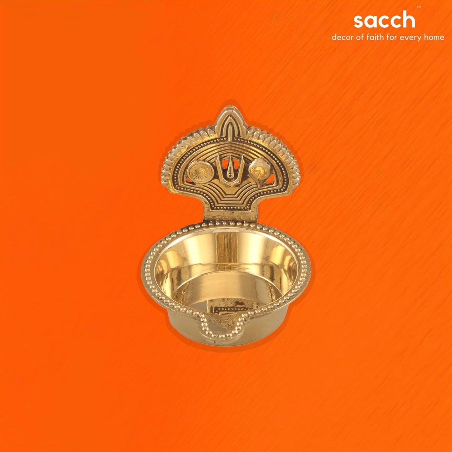 Big Kamakshi Tilak Brass Diya
