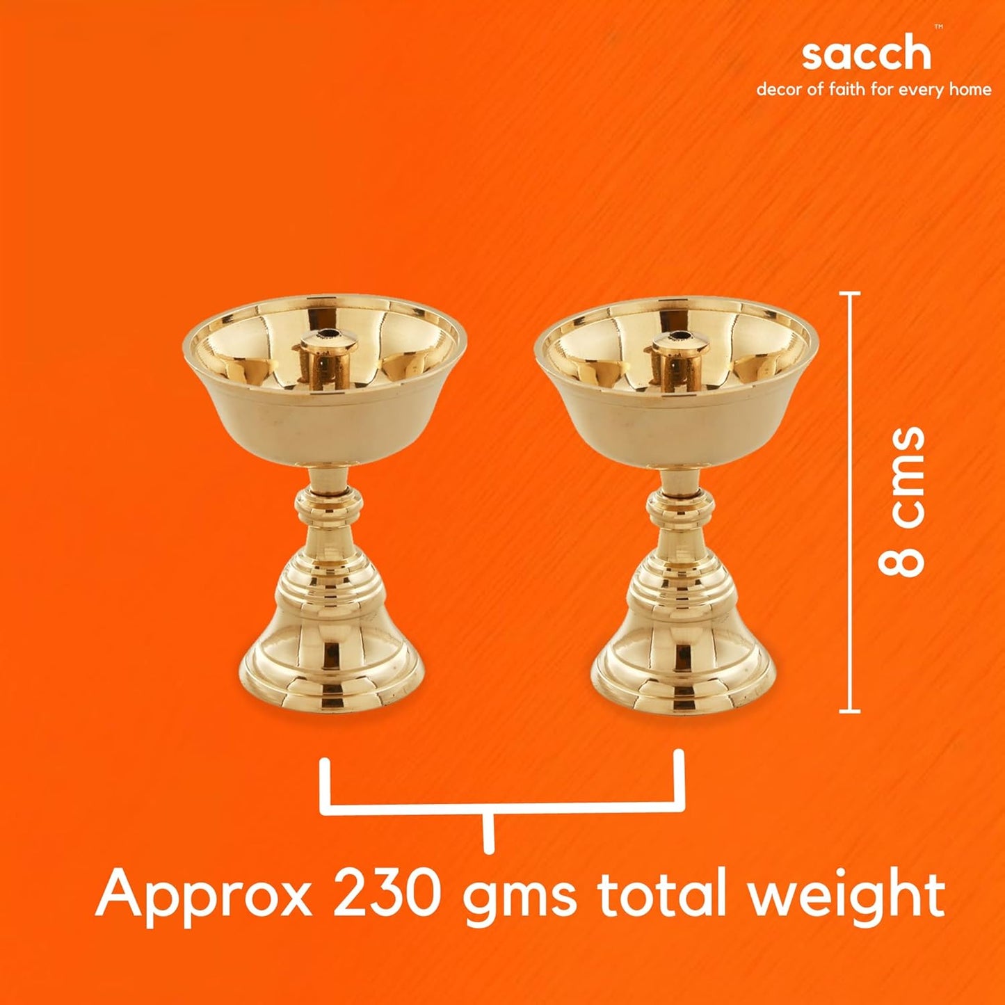 Brass Akhand Diya - Set of 2