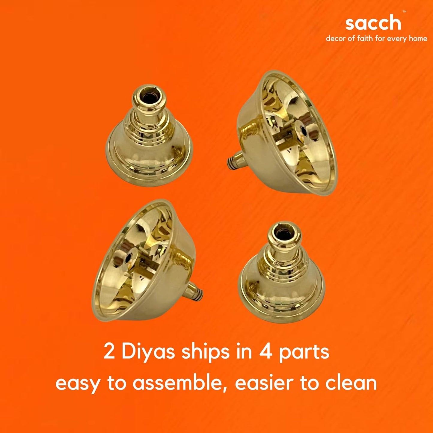 Brass Akhand Diya - Set of 2