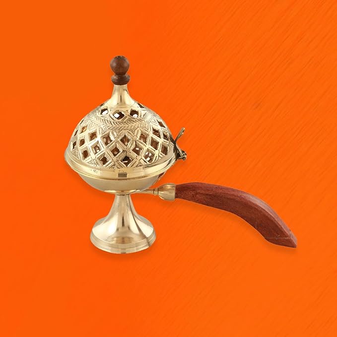 Brass Loban Burner with Handle