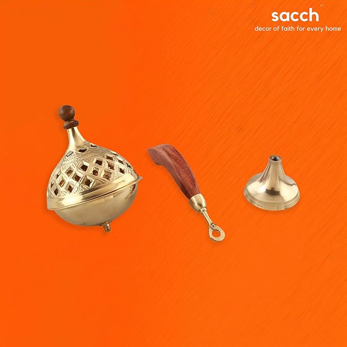 Brass Loban Burner with Handle