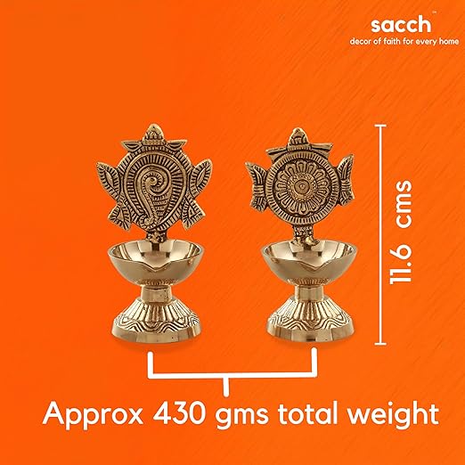 Brass Shanku Chakra Diya