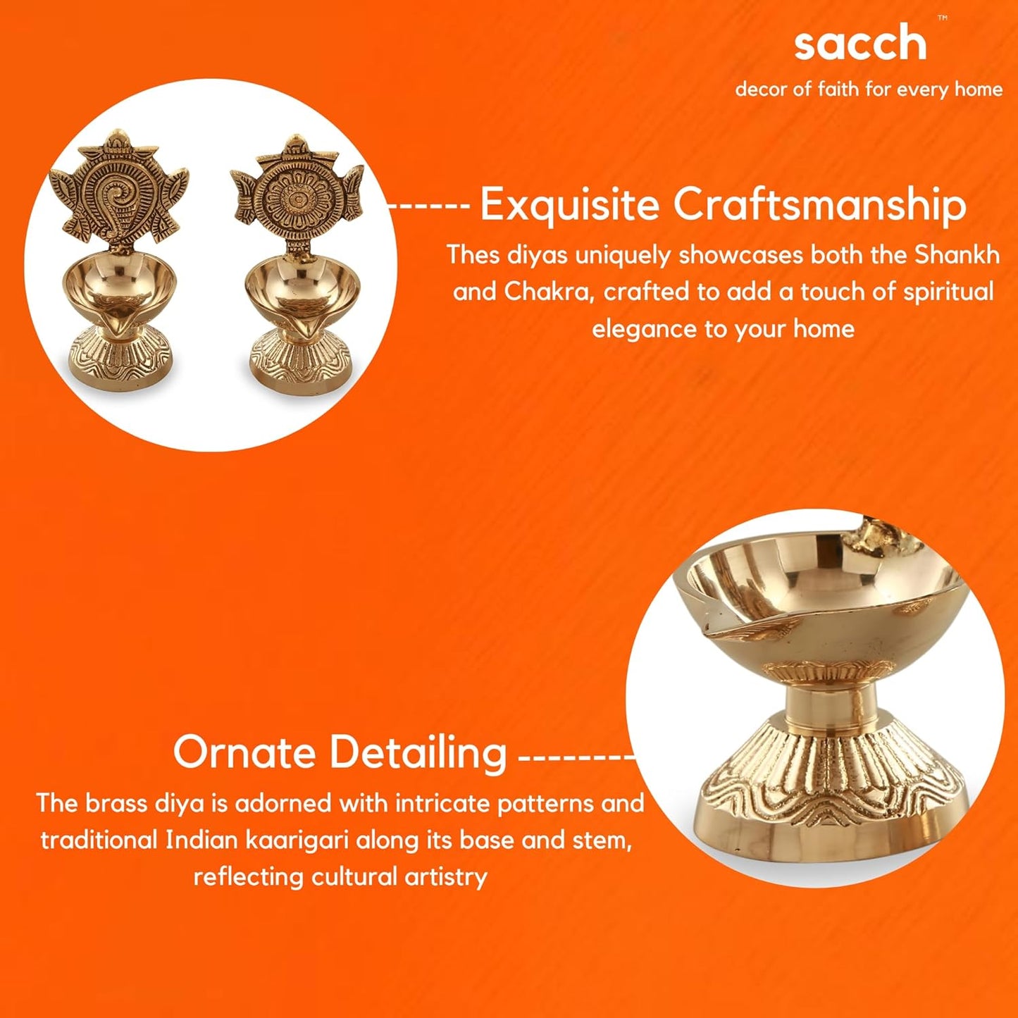 Brass Shanku Chakra Diya