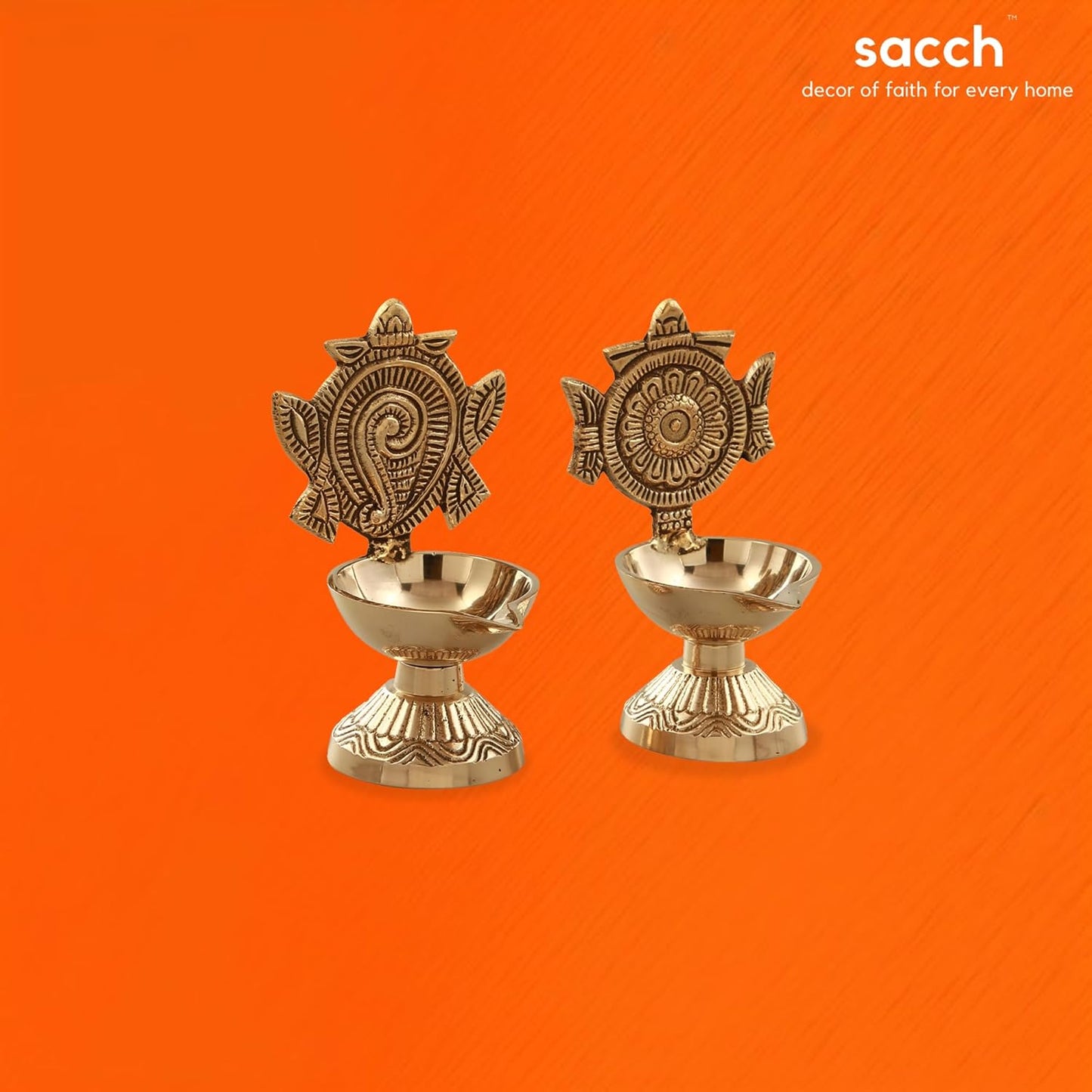 Brass Shanku Chakra Diya