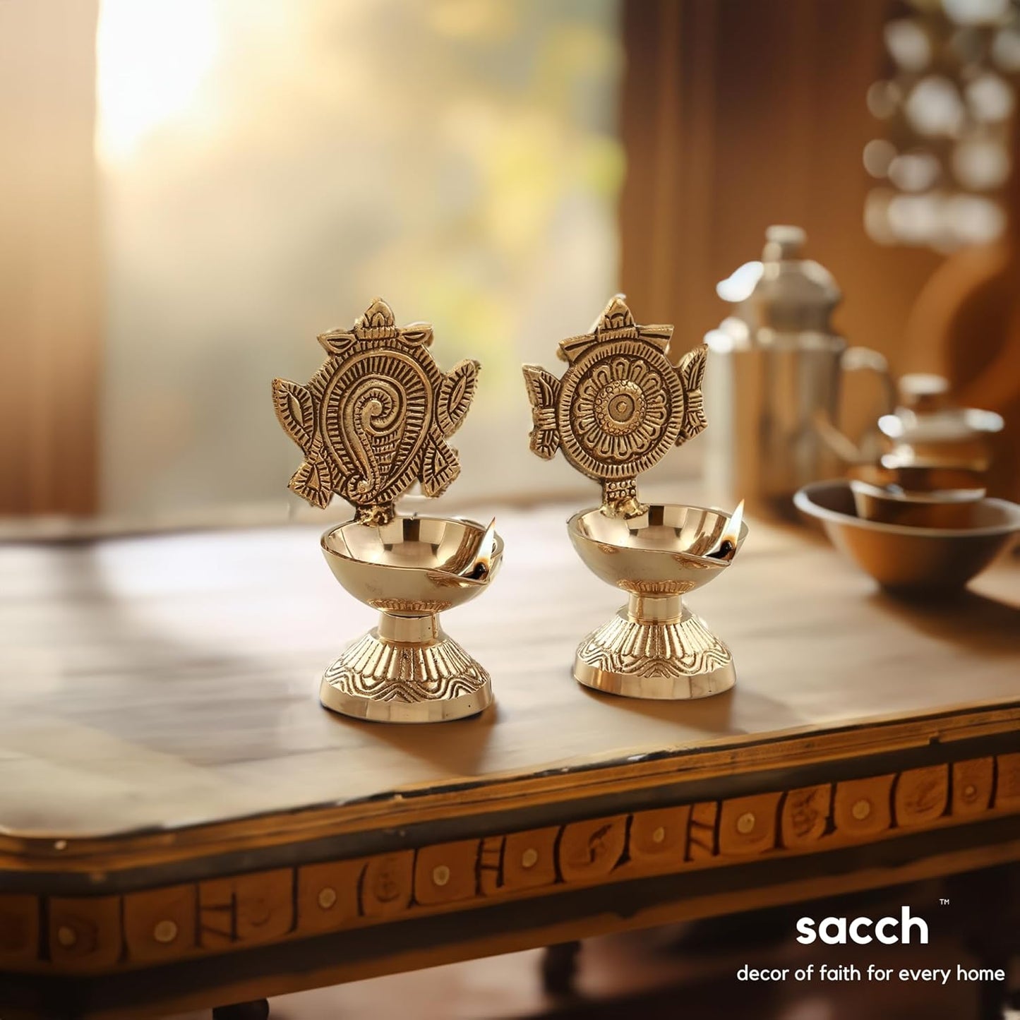 Shanku Chakra Diya Set