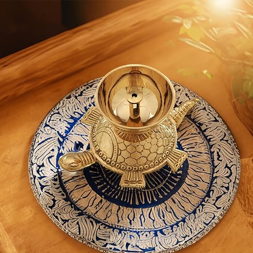 Brass Turtle Diya