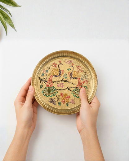 Pooja Thali Set – Royal Meenakari Floral Design