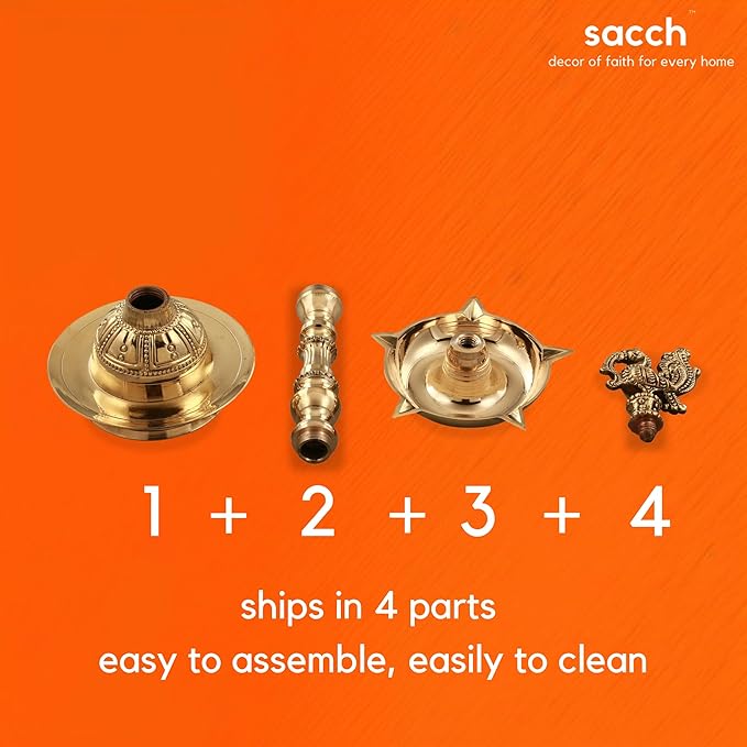 Brass Peacock Diya 9 Inches