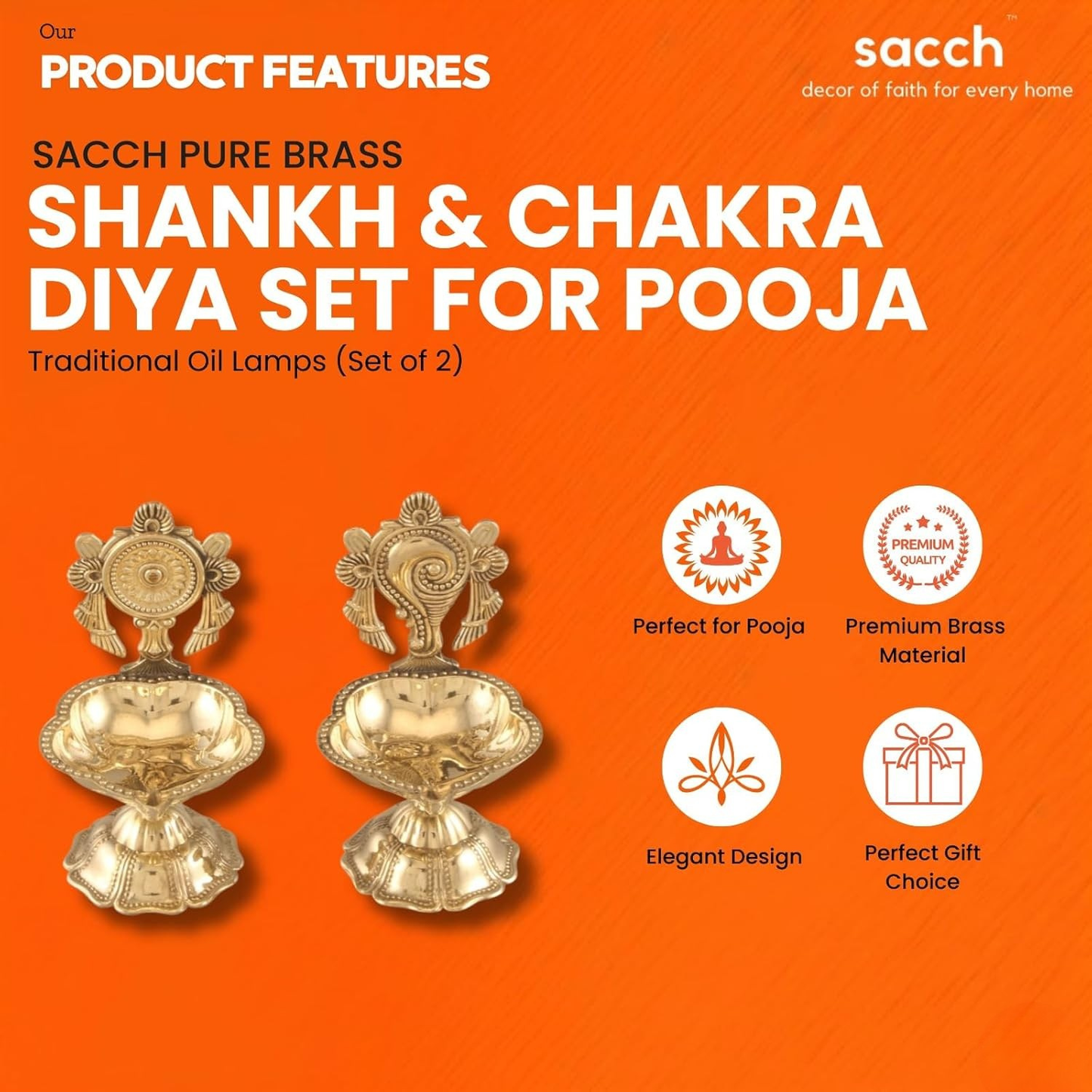 Shankh & Chakra Diya Set