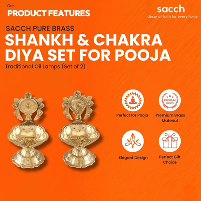 Shankh & Chakra Diya Set