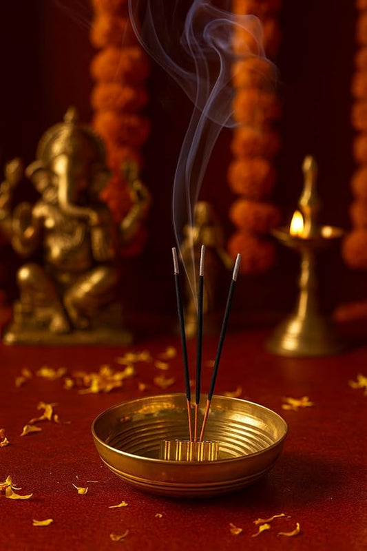 Agarbatti Stand with Ash Tray Catcher,Incense Stick Holder for Pooja Room and Office Space. (Large)