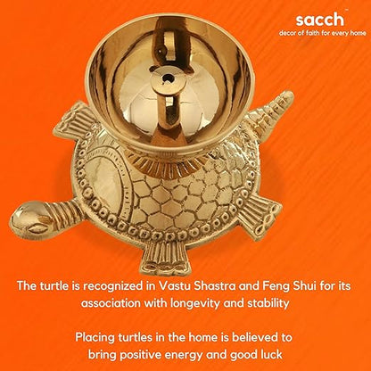 Brass Turtle Diya